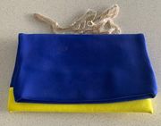 Street level fold over clutch with gold chain