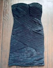 Black Ruched Bodycon Sexy Strapless Cocktail Dress (Homecoming Dress)