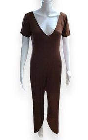 Rolla Coaster Brown Open Back Comfy Jumpsuit Size M