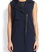 Vince Laser Cut Navy Trench Vest - Worn on TV!