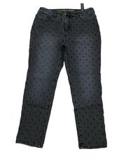 Chicos  So Slimming Charcoal Grey Polka Dot Retro Skinny Ankle Girlfriend 1