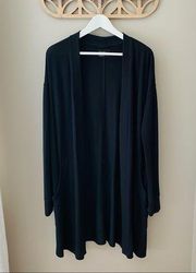 Free Press Open Front Cardigan Black Sz Small