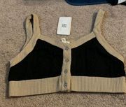 NWT pol crop top L