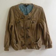 Marc by Marc Jacobs Jacket Brown Slouch Pockets Lagenlook Medium