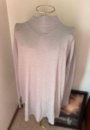 Abercrombie brushed texture gray turtleneck L