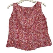 Evan Picone size 8 100% silk paisley tank top