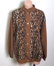 Sport Savvy Leopard Animal Print Brown Western Top