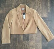 Gianni Bini Cropped Blazer Cream Size 4 BNWT