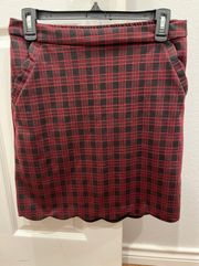 Skies Are Blue Plaid Skirt