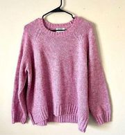 OLD NAVY | Pink Oversized Crewneck Knit Sweater Sz L