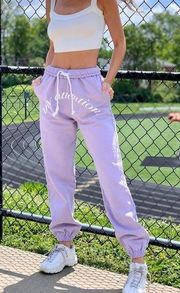 BOYS LIE MY ATTENTION LAVENDER SWEATPANTS SZ S M L