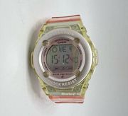 Casio Ladies Clear Pink Casio Baby G digital quartz watch discontinued