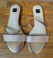 White House Black Market Rose Gold Sandals