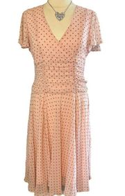 EVA MENDES New York & Co Fi & Flare Heart Print Polyester Chiffon Dress