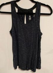 Small GAIAM Athletic Tank Top-Black Keyhole Back Poly/Spandex Yoga RET$48 Womens