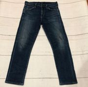 Citizens of humanity blue Agnes crop mid rise slim straight jeans