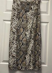 NWT  snakeskin midi skirt