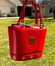 MCM RED SMALL TOTE BAG