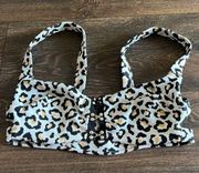 Blue Life Leopard Bikini Top