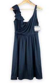 NWT - Andrew Marc NY - Ruffle Shoulder Dress in Blue - 4