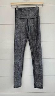 Alo Yoga  Airbrushed High Waisted Leggings Silver Black