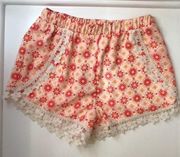 Francesca's Collections: Orange Printed Shorts