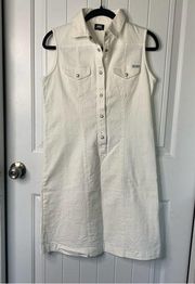 Helly Hansen white denim sleeveless shirt dress size large