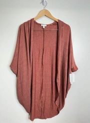 Abound Sweater Womens Open Cardigan Half Sleeve Brown Size XS NWT