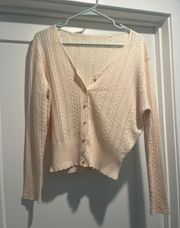 Vintage Knit Cardigan with White Jade