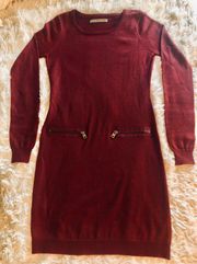 Burgundy Sweater Dress