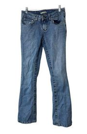 Refuge Medium Rinse Straight Leg Jeans Junior Size 7 Low Rise