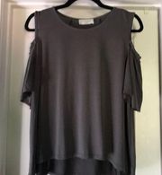 Steal gray summer blouse