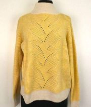 NWT FRNCH Paris Striped Mock Neck Pullover Sweater Medium