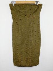 Cynthia Cynthia Steffe Olive Green Strapless Dress Women's Size X-Small XS