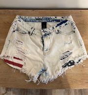 mossimo high rise american flagshorts 