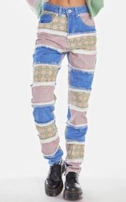 NWT The Ragged Priest Vision Patchwork High Rise Jeans