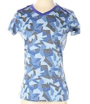 Active Geo Camo Print Tee Short Sleeve T-Shirt Blue