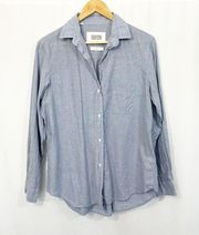Anthropologie GRAYSON The Hero Cotton Button Down Shirt in Slate Blue