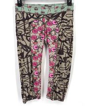 Maaji Low Rise Equestrian Saddle Horseshoe Bicycle Print Crop Leggings Large