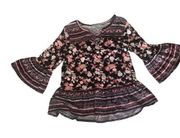 Pre Owned Women’s Absolutely Famous Blouse Top Size Lg Hippie Vibe