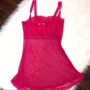 Victoria’s Secret pink medium lacy sheer lingerie