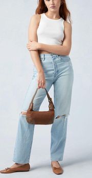 PacSun Eco Light Blue Distressed Dad Jeans