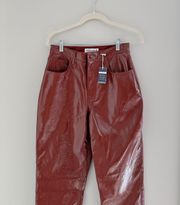 Abercrombie The 90’s Straight Vegan Leather Pants