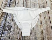 Revolve Suboo Kaia Slim Bikini Bottom Swimsuit Ivory Medium NWT