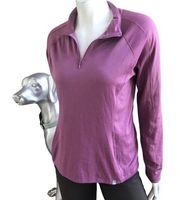 North Face Flash Dry Purple 1/4 Zip Long Sleeve Shirt Women's Size Large