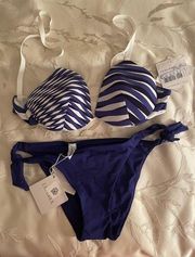 La Perla NWT Blue Striped Bikini