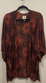 BILLABONG Chiffon Burgundy Open Cardigan