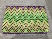 Missoni style zigzag clutch