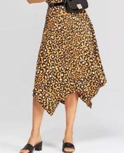 who what wear mustard leopard print skirt