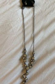 Paparazzi nwt silver gemstone necklace and earring set